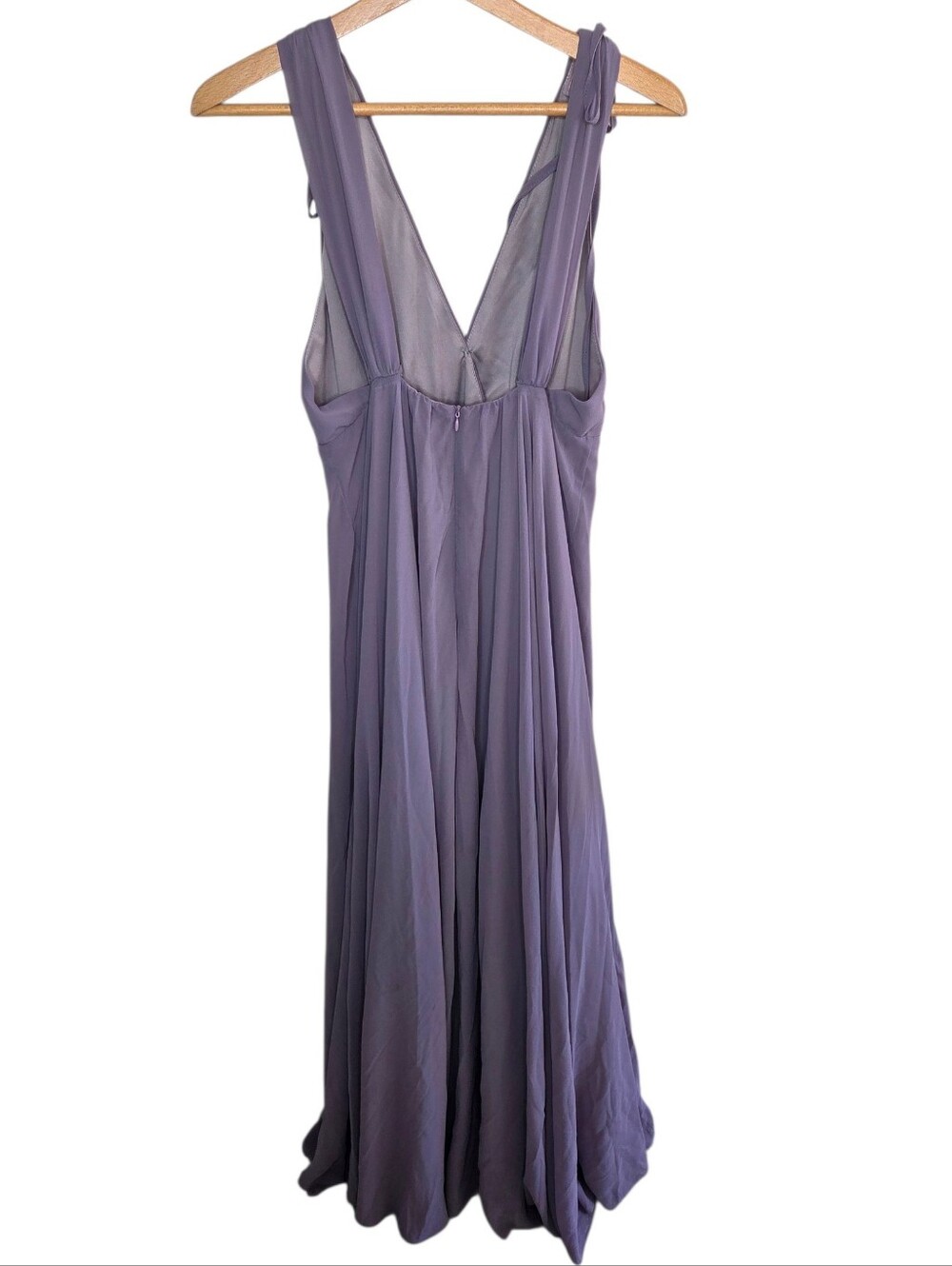 Lulu's Purple V-neck Open Front Maxi Cocktail Party Dress Size XL - Picture 4 of 6